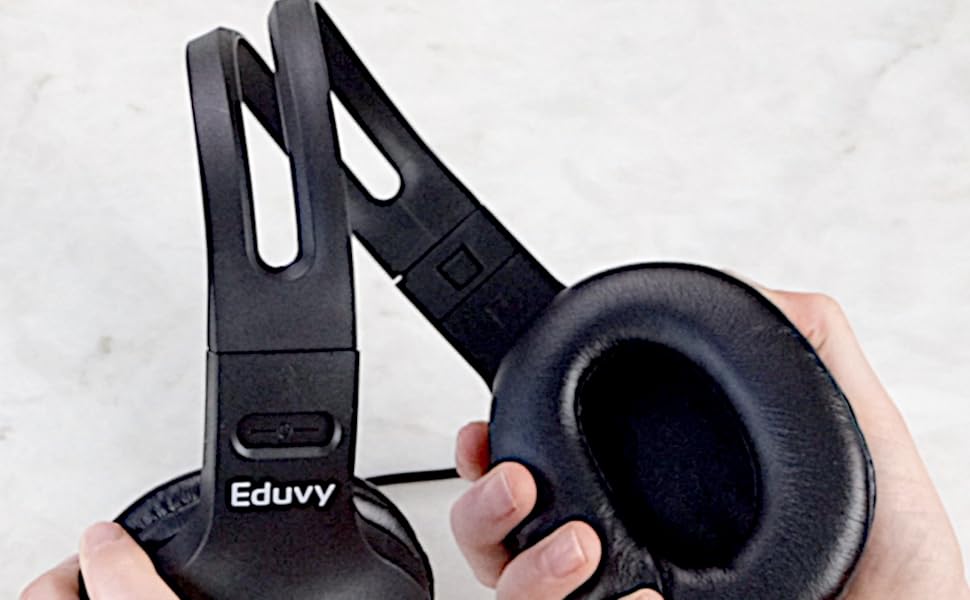 Eduvy Bulk Headphones for Classroom with Microphone, Wired