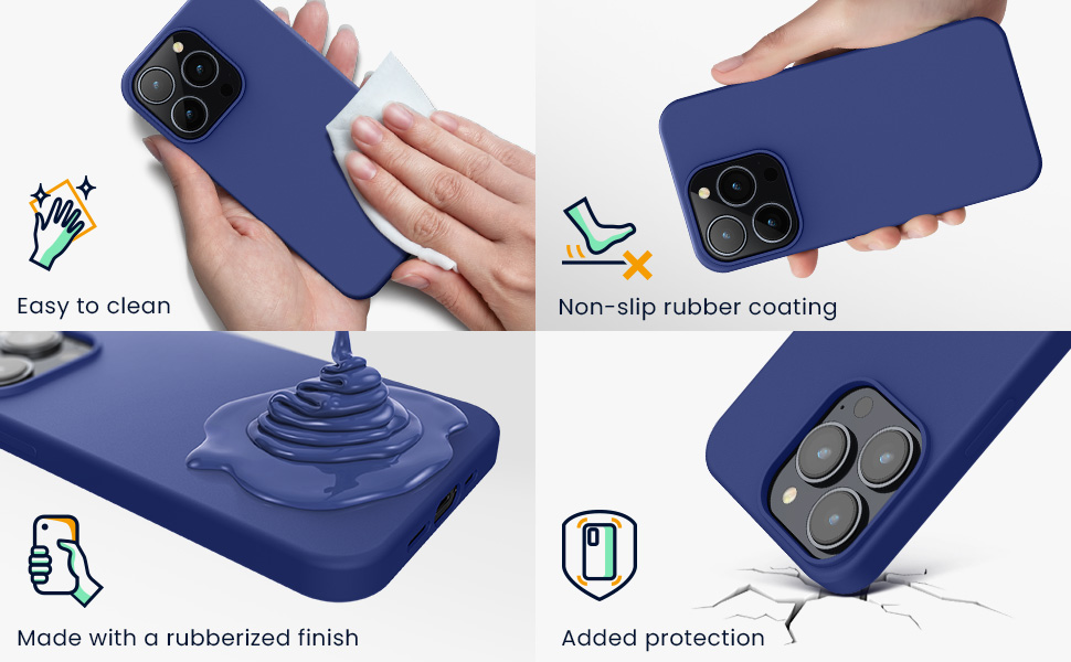 kwmobile Case for iPhone 14 Pro Max Case Slim Protective TPU Silicone Cover Wireless Charger