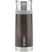 Cylindrical black and silver metal containers or holders shown from multiple angles, featuring a matte finish.