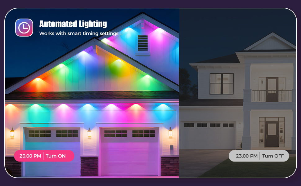 POOFZY Permanent Outdoor Lights for House