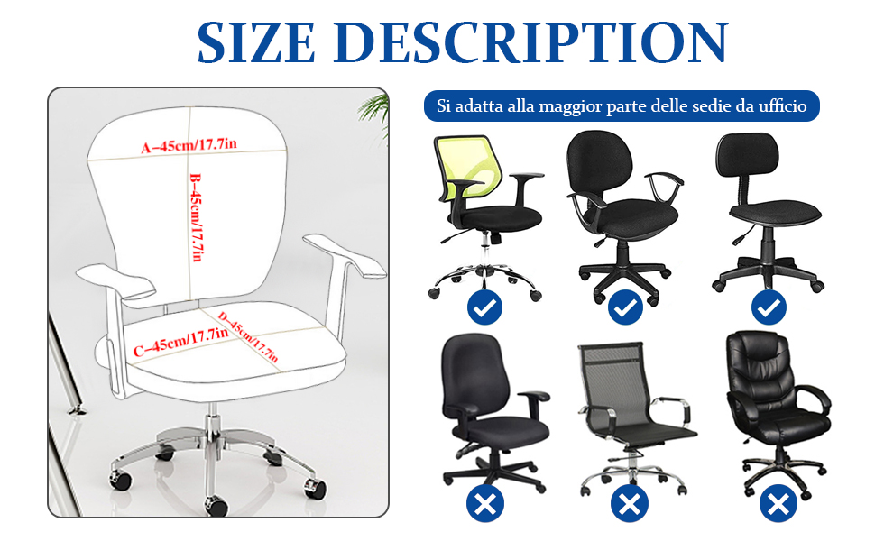 Acoperirea scaunului de birou universal