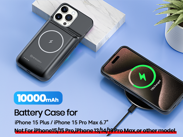 Amazon.com: NEWDERY 10000mAh Battery Case for iPhone 15 Pro