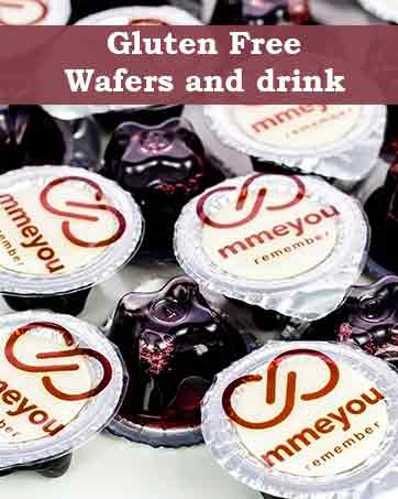 Gluten Free Wafers and drink