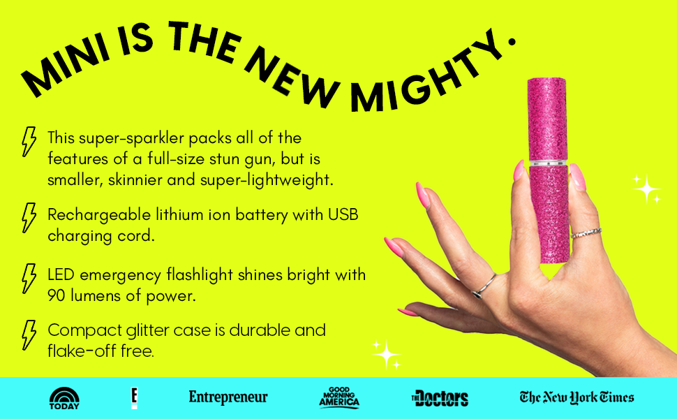 mini is the new mighty, LED flashlight. 90 lumens, rechargeable.