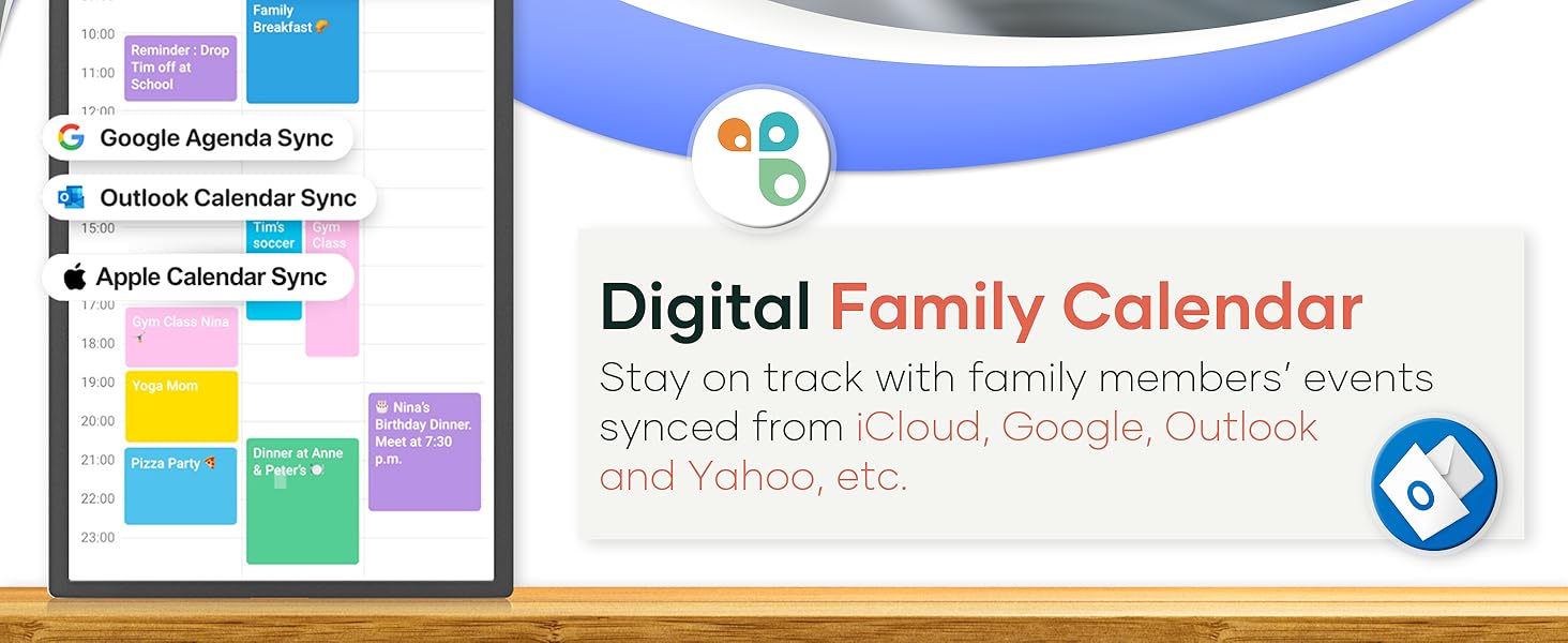 Amazon.com: Cozyla Calendar+ 32 Inch Digital Calendar Wall Touch Screen ...