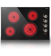 Karinear Electric Cooktop 30 Inch, 4 Burners Electric Stove Top, 30