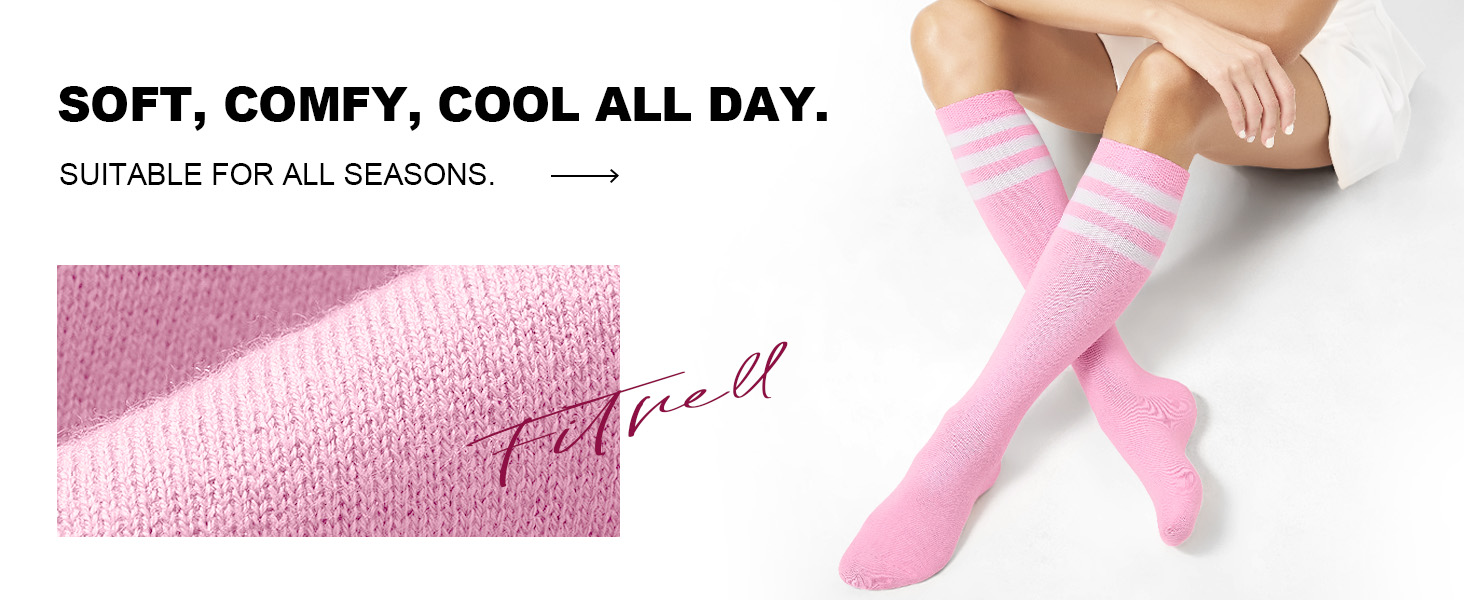 Pink knee high socks