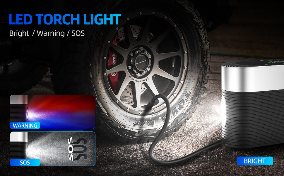 ShockFlo Tyre inflator Portable Air Compressor 150 PSI Cordless Car Air