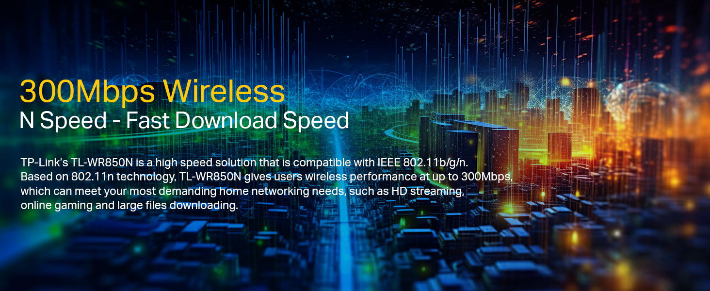 TL-WR850N 300Mbps Wireless N Speed