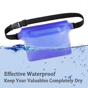 Waterproof Pouch, Screen Touch Waterproof Dry Bag with Adjustable Waist Strap |for Swimming Kayaking