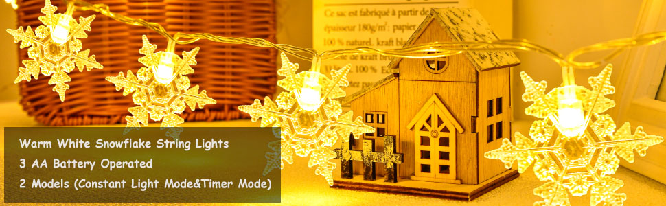 snoflake string lights