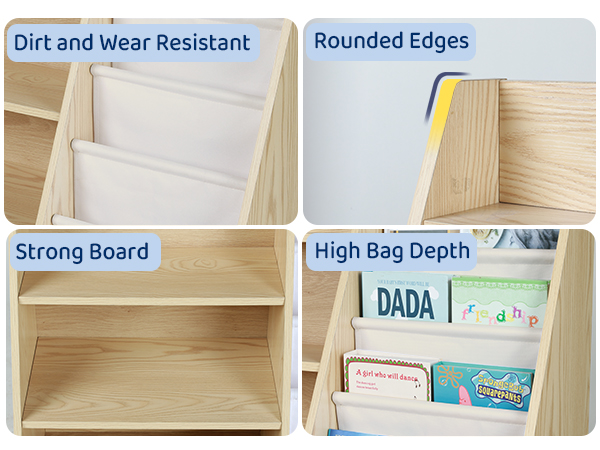 yunn⭐︎kids LIFE Amazon.com: KIDINIX 5-Tier Kids Bookshelf with Storage