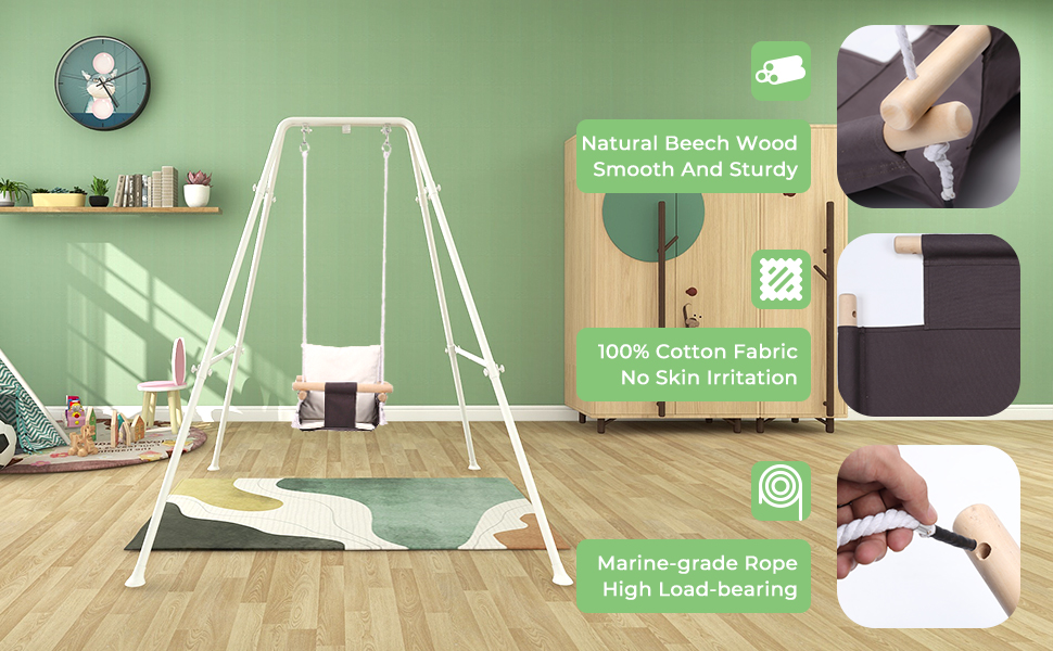 Toddler Swing, Baby Swing with Stand,Swing Set for Infant