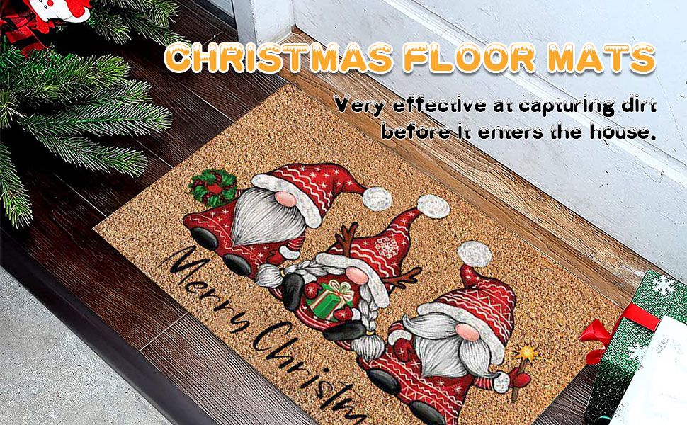 Christmas Doormat, 30x18 Inch NonSlip Door Mat Christmas Mat