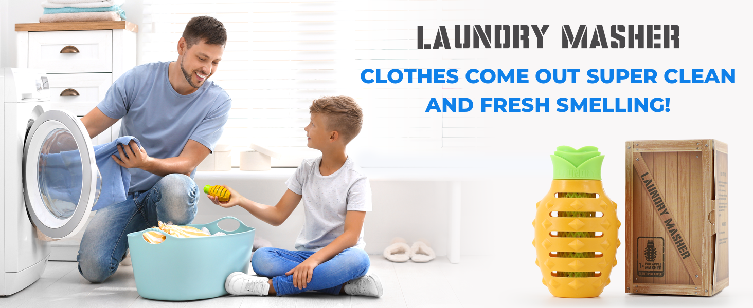 Laundry Masher Pineapple Wash Ball Pack 2 Reusable