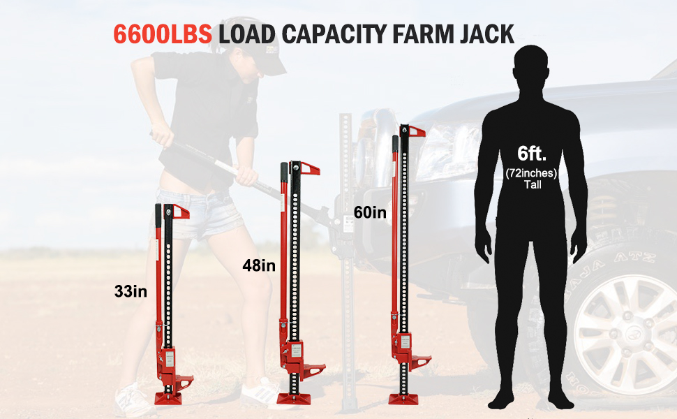 High Lift Farm Jack 60 inch Ratcheting Off Road Utility