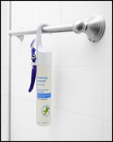 The Original, Reusable, Hanging Shaving Cream Can Accessory Cap with Razor Holder for Women and Men