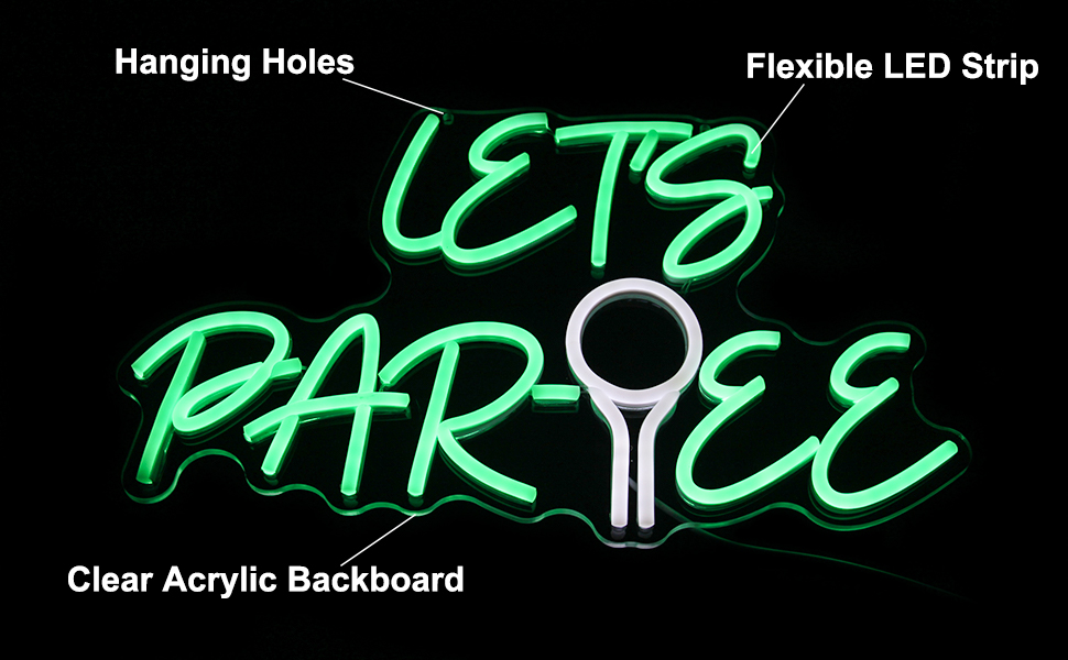 golfing neon signs for wall decor