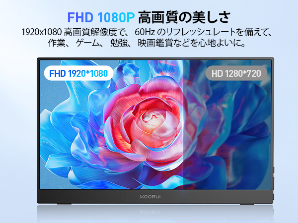 高画質で美しいIPSスクリーン表示♪❤圧倒的な使いやすさ❣万能モバイルモニター Amazon.co.jp: KOORUI モバイルモニター 15.6インチ FHD