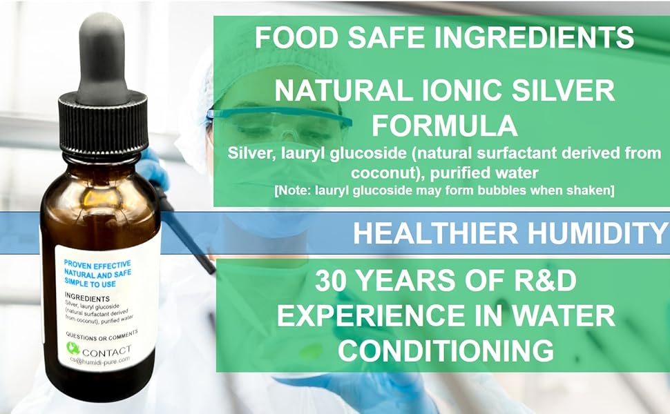 HUMIDIPURE Natural Humidifier Cleaner Concentrate. Humidifier Additive 200 days +*. Extend