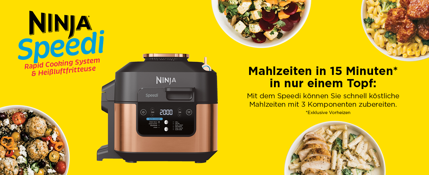 Ninja Speedi Multikocher, 5,7L, 10in1 Multicooker, Airfryer Fritteuse, Slow Cooker
