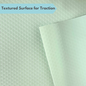 Zoomed in image of turquoise reptile tank liner material