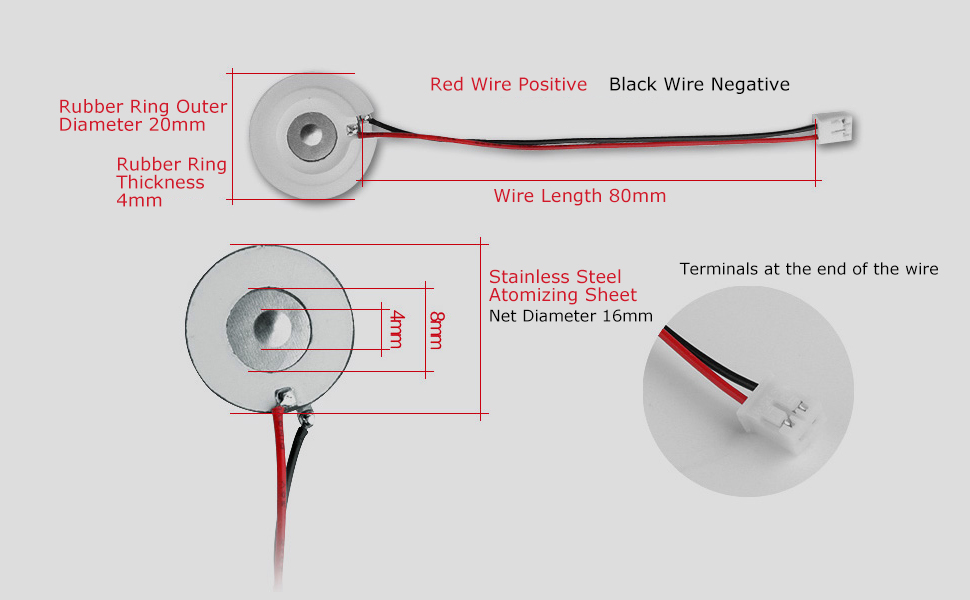 16mm Ultrasonic Mist Maker Fogger Ceramics Discs, Mist Atomizing Sheet ...