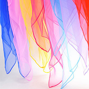 Bunte Chiffontücher