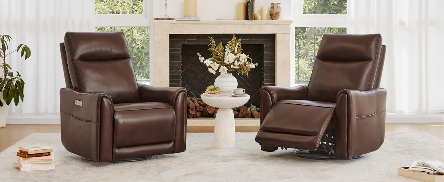 genuine leather recliner