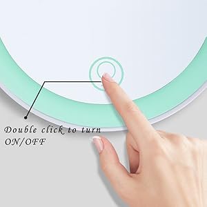 lighted compact mirror with magnification