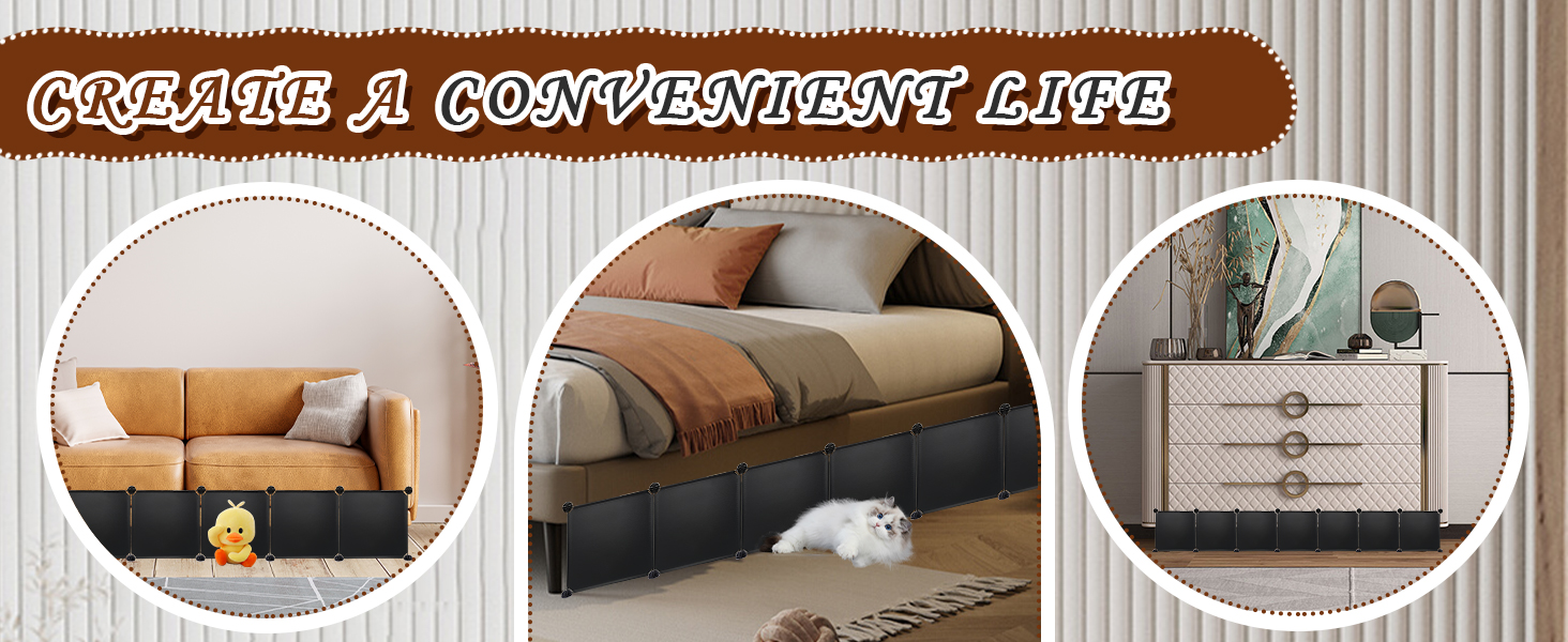 Under Couch Bed Blocker for Pets,7pcs Toy Blockers for