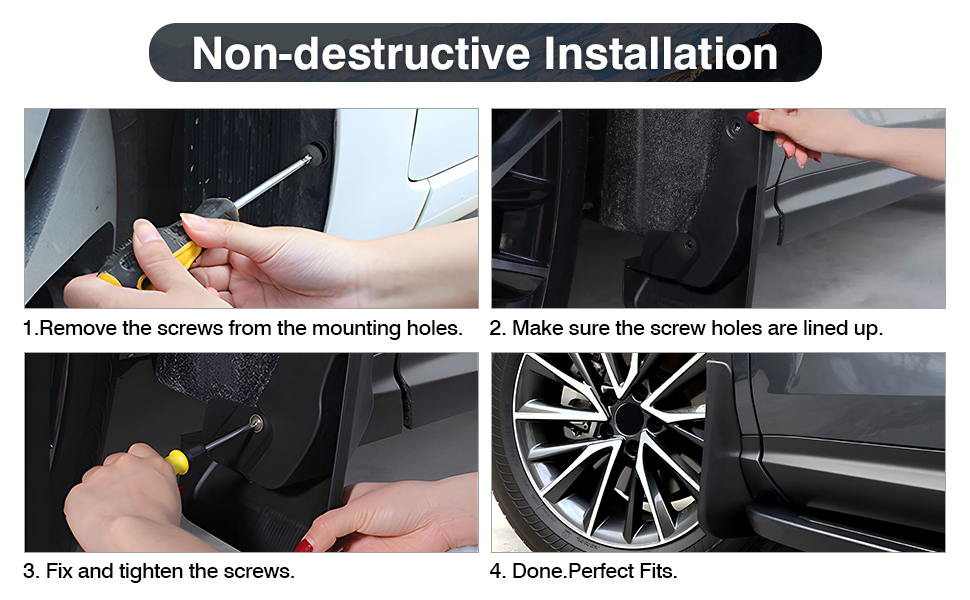 Karltys Compatible with Mud Flaps Lexus NX NX250 NX350