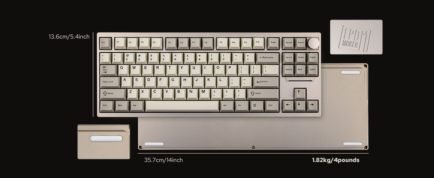 EPOMAKER P87 Wireless Mechanical Keyboard Aluminum QMK/VIA Tri-mode epomaker