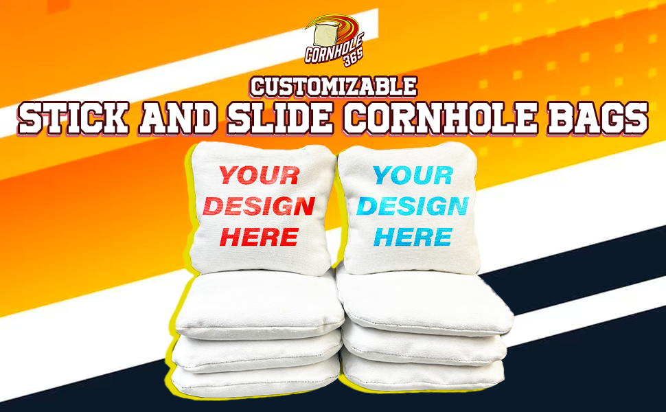 Cornhole365 Stick & Slide Custom Cornhole Bags
