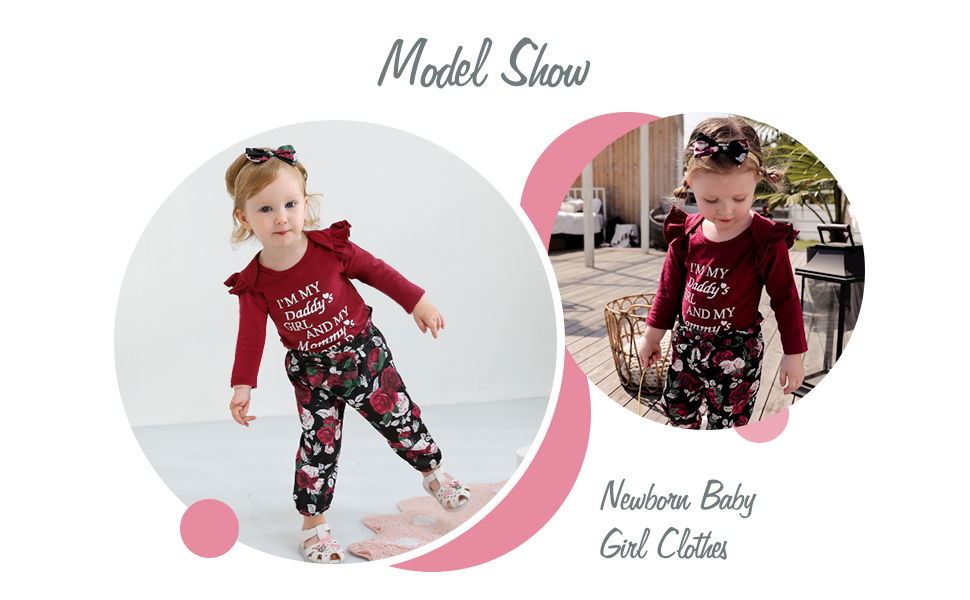 Kucnuzki 03 Months Baby Girl Clothes Daddys Girl Newborn