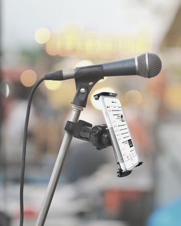 iphone microphone pole mount