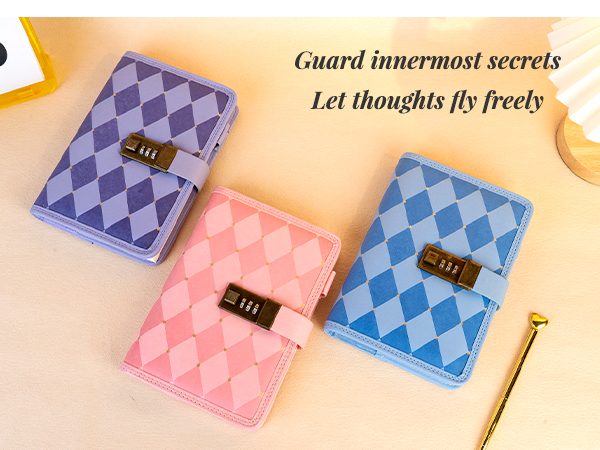 Amazon.com : CAGIE Diary with Lock for Girls Women Leather