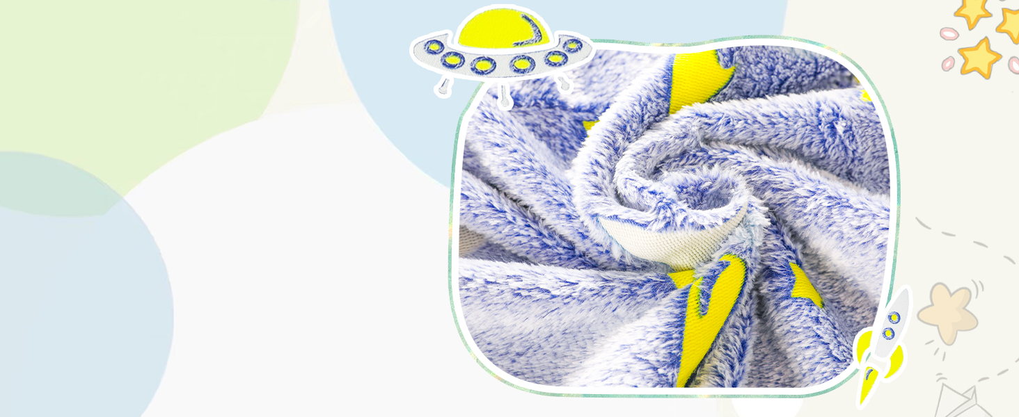 Illustration eines blau-weißen, gewirbelten Handtuchs oder Stoffes im Cartoon-Stil mit gelben Akzenten, die an Gummienten oder ähnliche Gegenstände erinnern