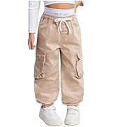 WDIRARA Toddler Girl's Cargo Denim Pants Flap Pocket Jeans Joggers