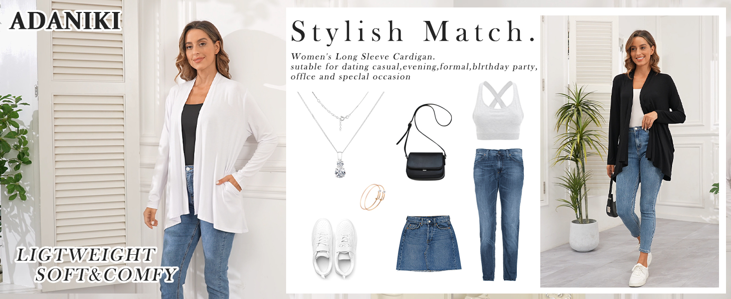 Long Sleeve Open Front