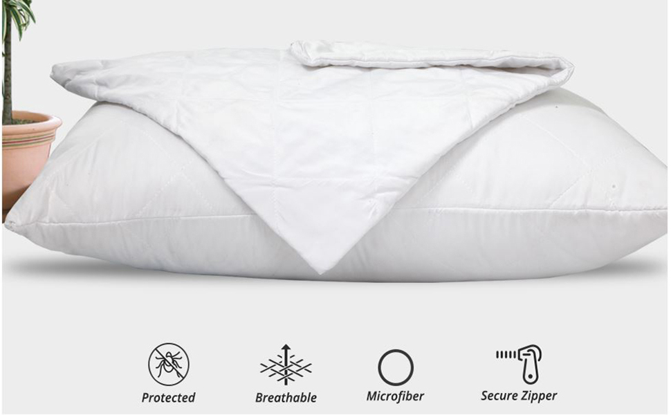 SK MERCHANDISE 4 Pack Hotel Quality with Quilted Cover Premium Filled