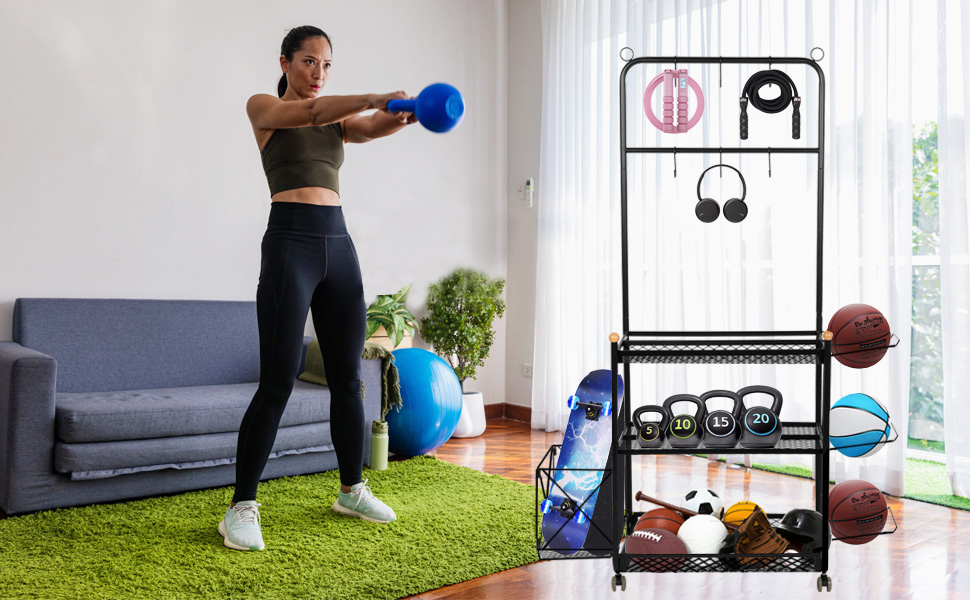 Garage Sports Equipment Organizer