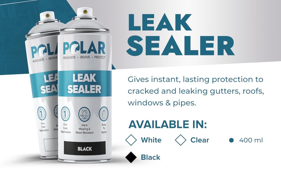 Polar S1 Superior Clear Leak Sealer Spray 400ml Tough Waterproof