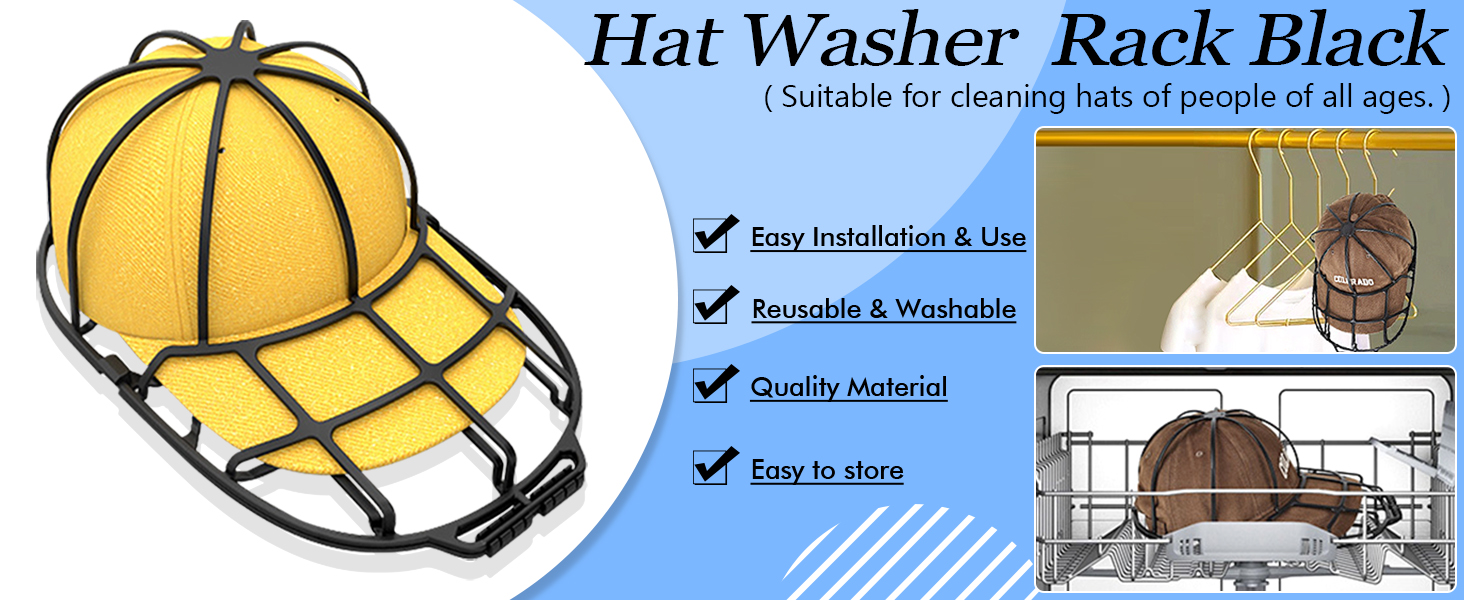 Hat Rack Protector Organizer Hat Washer Frame Cage Hat Cleaning Shaper Protector Fit for Adult