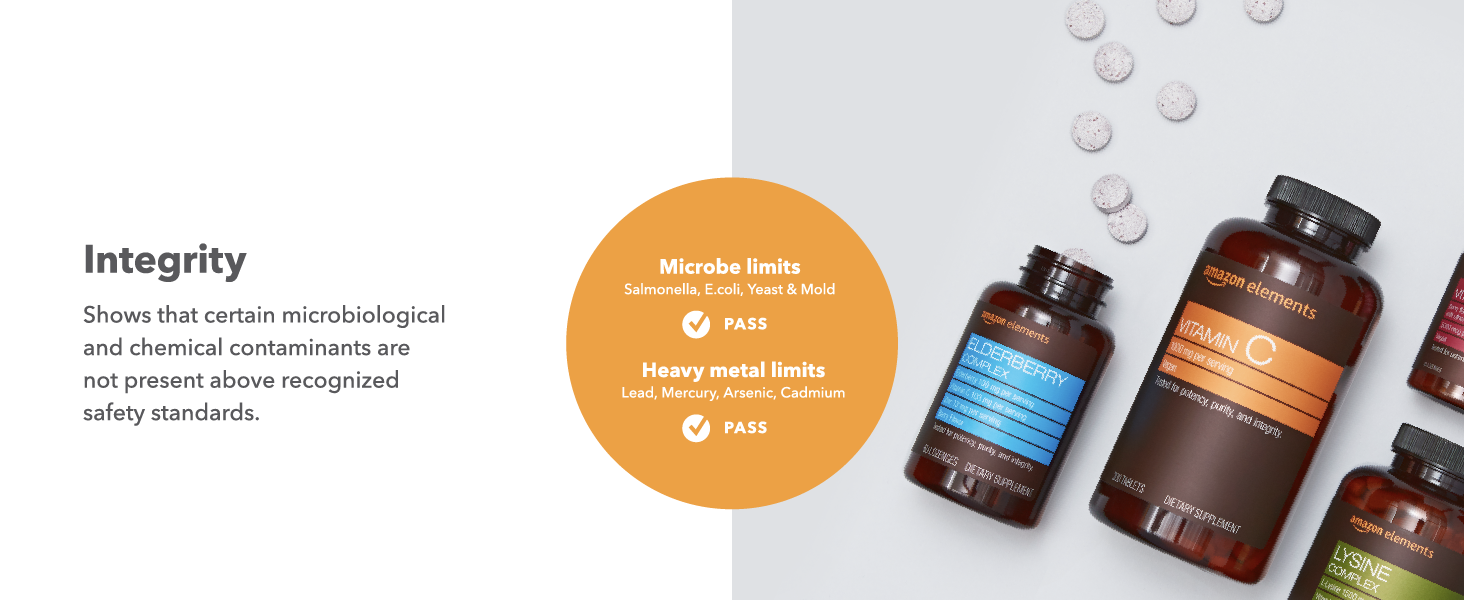 Integrity shows that contaminants are not present above recognized safety standards
