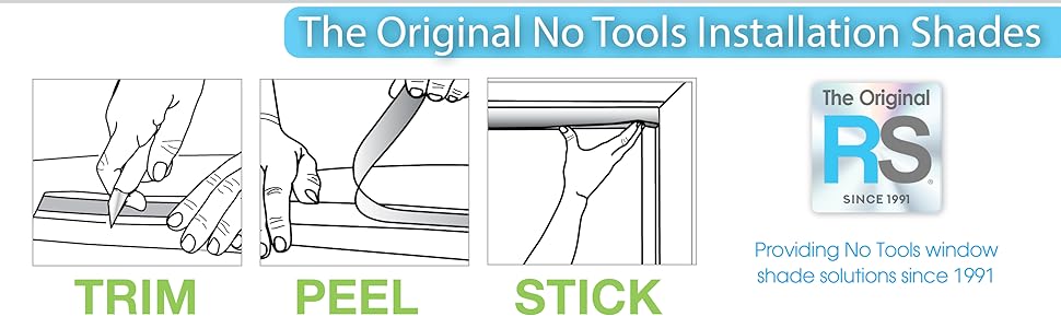 The Original No Tools Installation Shades