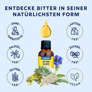 Zirkulin Bitter-Elixir – Bio Bittertropfen 50ml - Bitterstoffe aus 11 ...