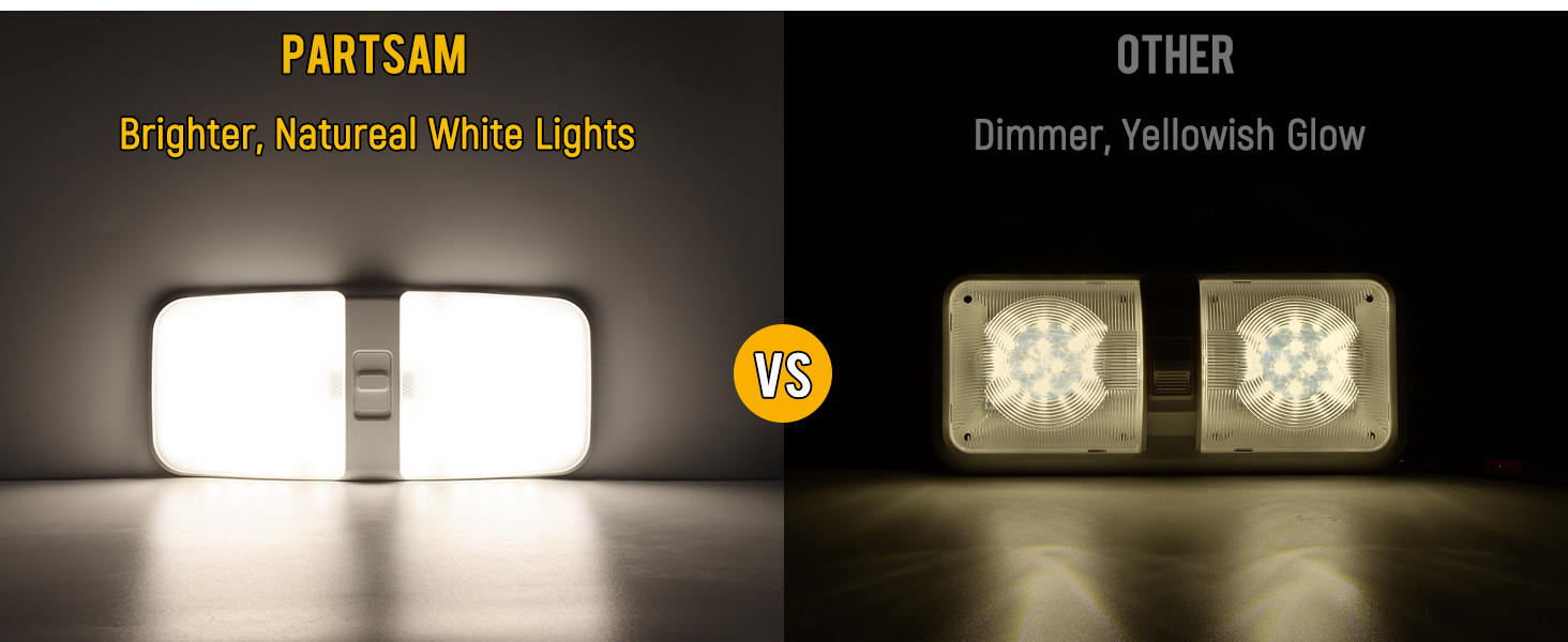 Partsam 2Pcs RV Interior Lights with Off/On Switch, LED