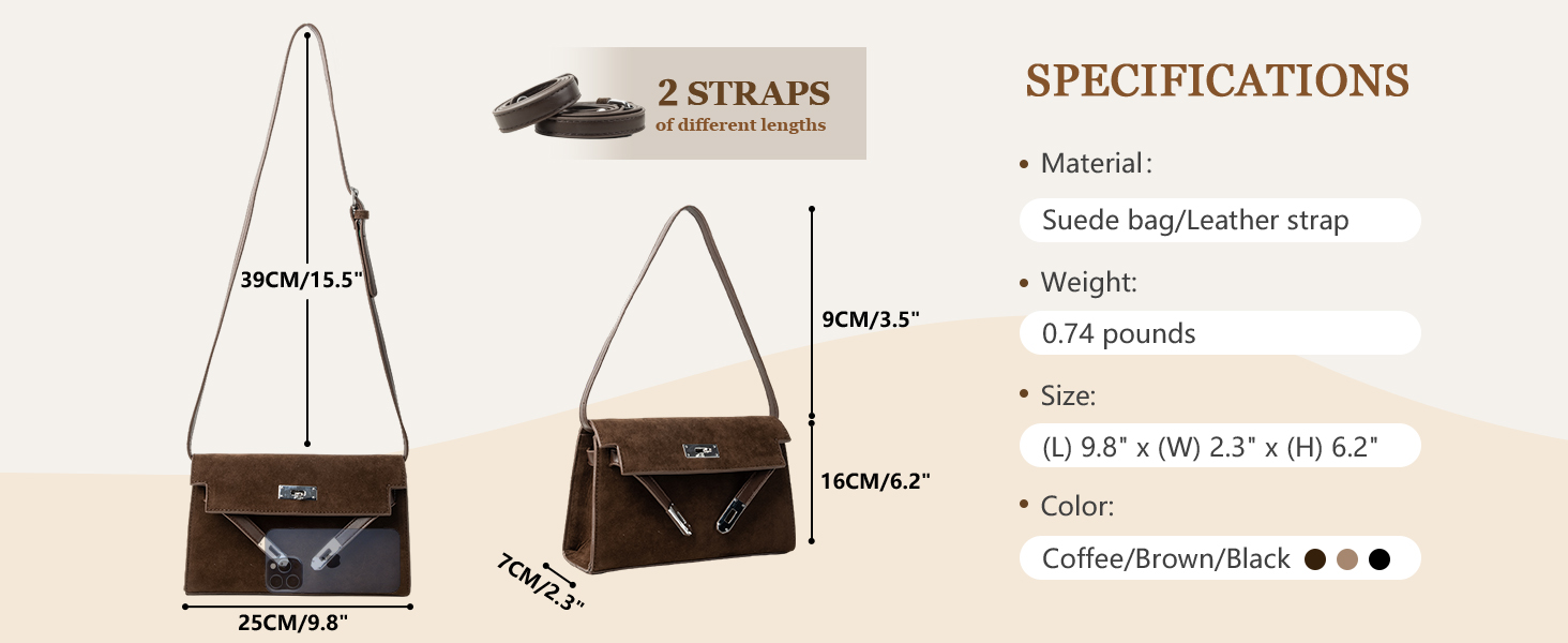suede crossbody bags for women
