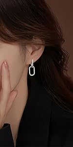 sterling silver hoop earrings